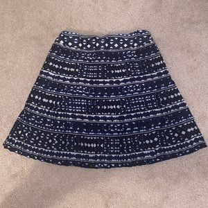 J. CREW blue pleated skirt